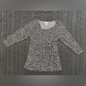 Motherhood Maternity Nursing Shirt XL Black & White Pattern